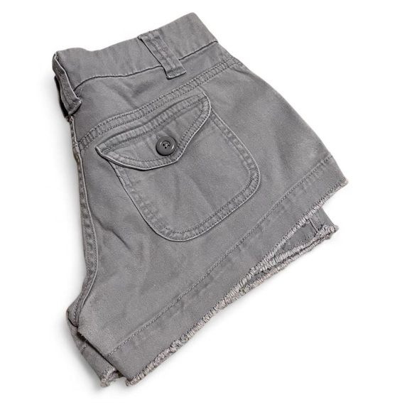 BeBop Gray Buttoned Shorts - Picture 1 of 3